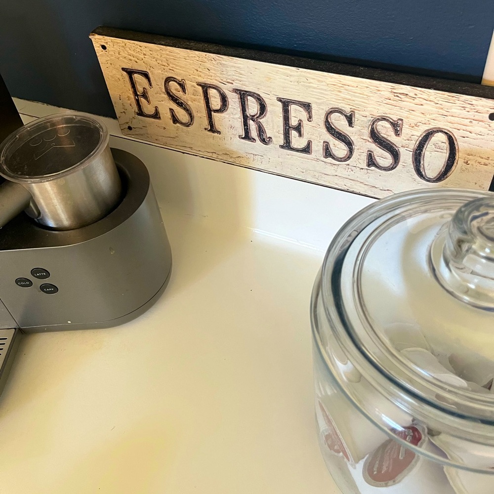 Faux wood Espresso sign